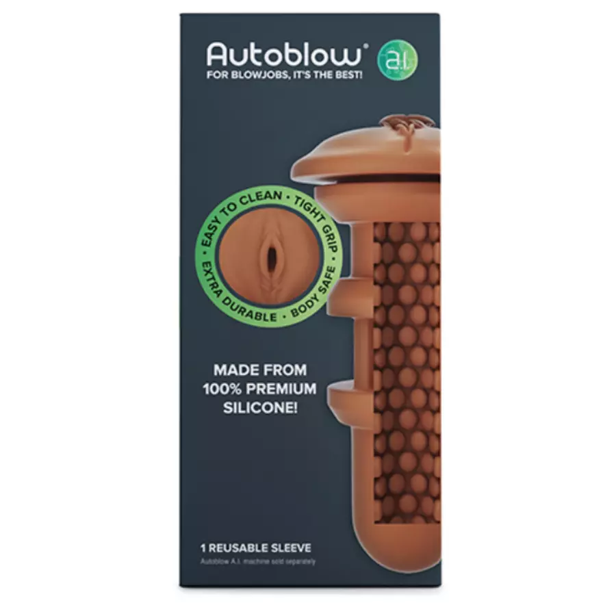Autoblow - A.I. Machine Siliconen Sleeve Vagina Donker Mannen Speeltjes